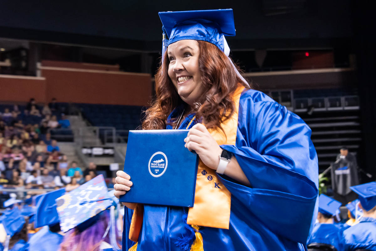 FRCC students, staff, and faculty gather at First Bank Center in Broomfield, Colo to celebrate commencement on May 15, 2019.  Photo by Ezra Ekman.