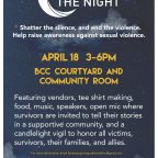 BCC Hosts 8th Annual Take Back The Night Event to Shatter The Silence Around Sexual and Domestic Violence